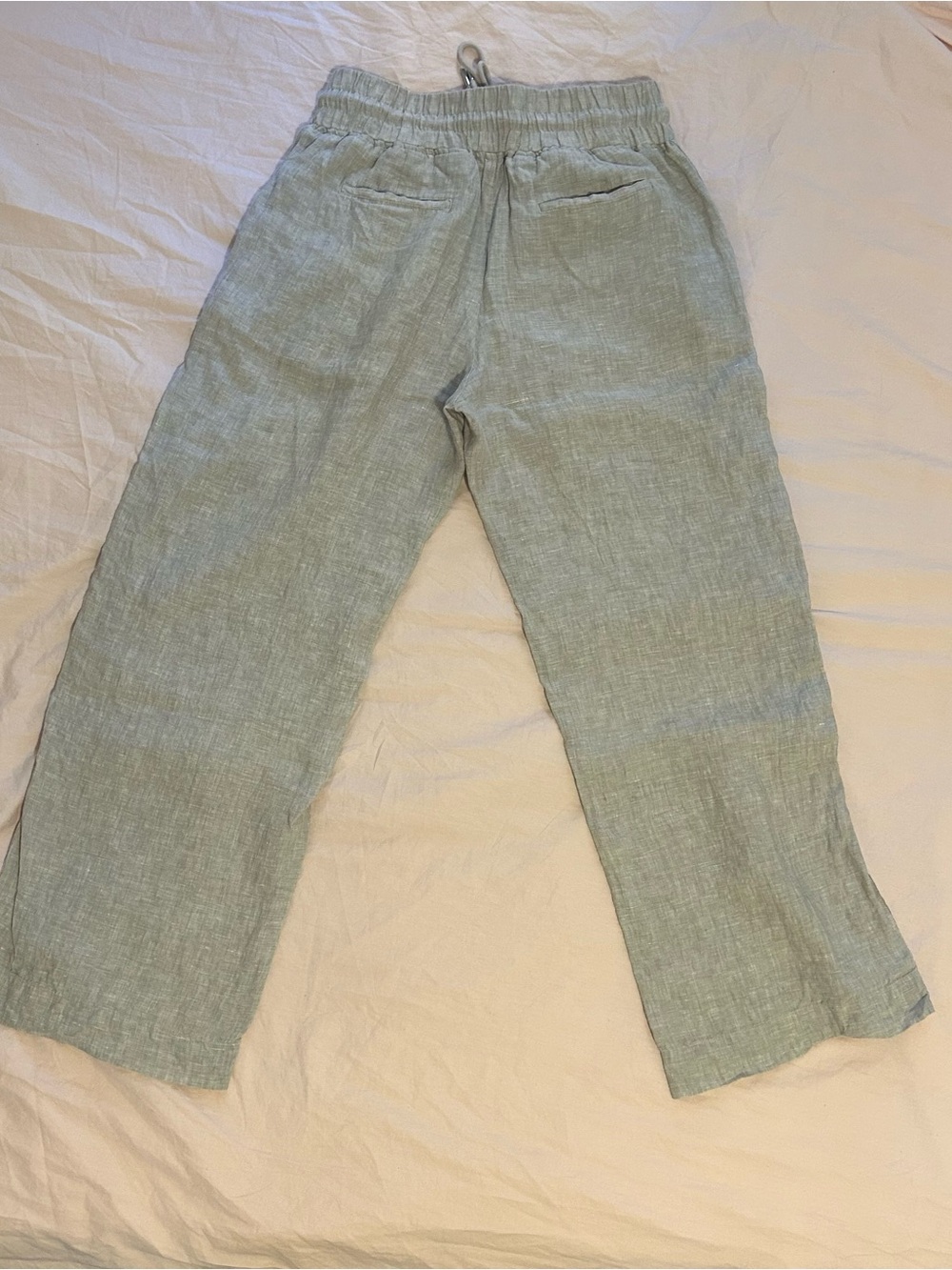 NWOT Quince 100% European Linen Wide Leg Pants in Beige (Flax) - Picture 3 of 6